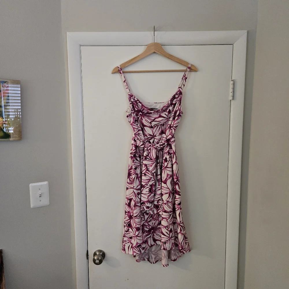 Ann Taylor Pink Floral High Low Dress